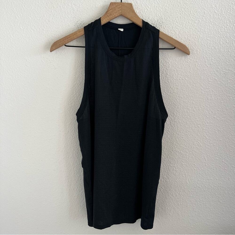 Lululemon Conduit Singlet Tank Back Split Black Neutral 6